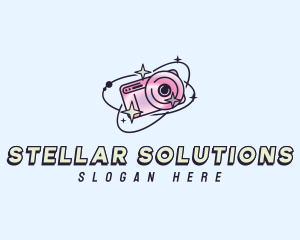 Retro Celestial Camera logo design