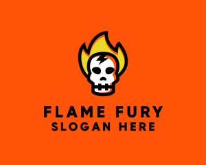 Fire Skull Head logo