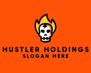 Fire Skull Head logo