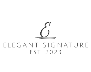 Simple Retail Signature logo design