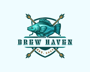 Fish Seafood Fisherman logo design