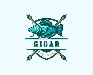 Fish Seafood Fisherman logo design