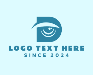 Cyber Eye Tech Letter D logo