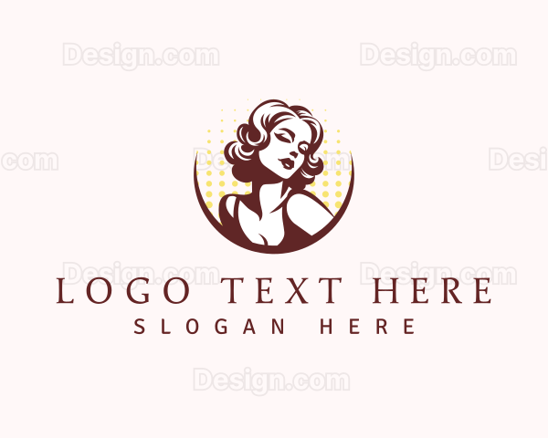 Retro Pinup Lady Logo