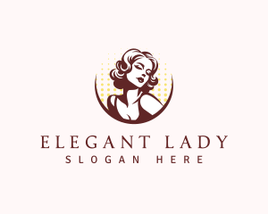 Retro Pinup Lady logo design