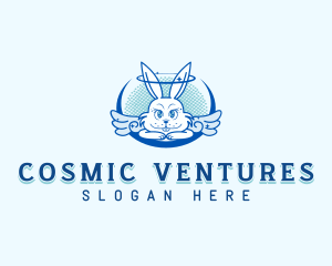 Cosmic Rabbit Angel logo design