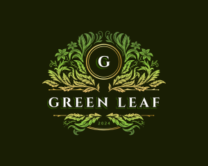 Nature Organic Foliage logo design