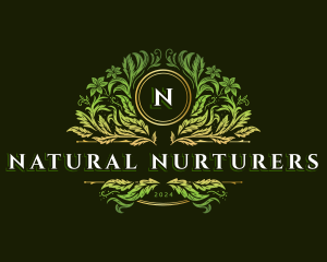 Nature Organic Foliage logo design