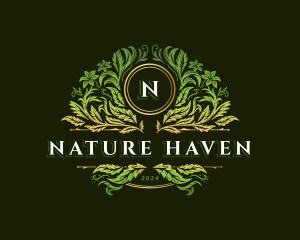 Nature Organic Foliage logo design