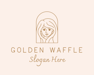 Pretty Gold Woman  logo design