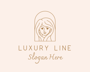 Pretty Gold Woman  logo design