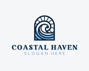 Beach Waves Resort logo design