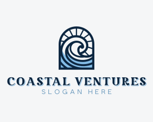 Beach Waves Resort logo design