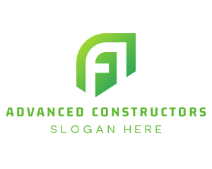 Modern Green Letter A logo design