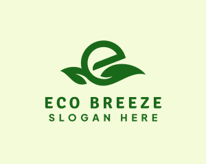 Eco Friendly Leaf Letter E  logo design