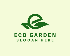 Eco Friendly Leaf Letter E  logo design