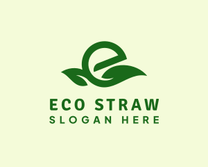 Eco Friendly Leaf Letter E  logo design