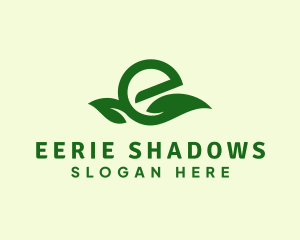 Eco Friendly Leaf Letter E  logo design