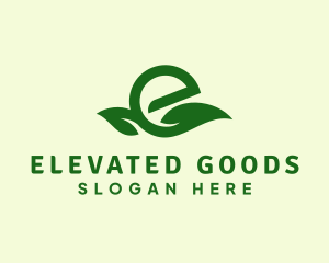 Eco Friendly Leaf Letter E  logo design