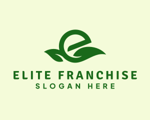 Eco Friendly Leaf Letter E  logo design