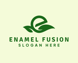 Eco Friendly Leaf Letter E  logo design