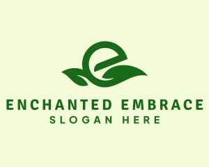 Eco Friendly Leaf Letter E  logo design