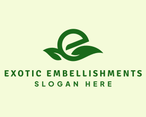 Eco Friendly Leaf Letter E  logo design