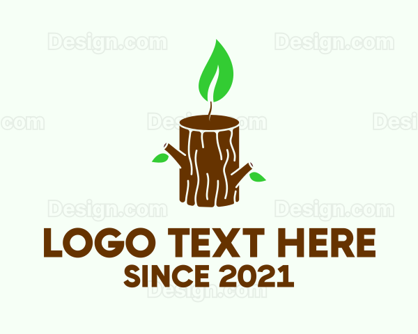 Tree Stump Candle Logo