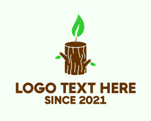 Tree Stump Candle  logo