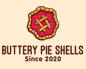 Strawberry Pie Dessert logo design