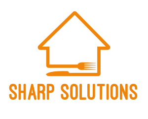 Orange House Cutlery logo design