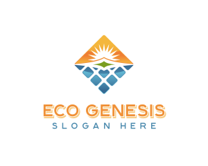 Eco Electricity Solar logo design