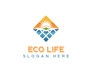 Eco Electricity Solar logo design