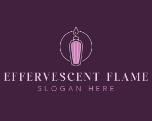 Candle Light Flame logo design