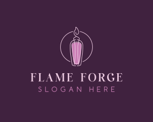 Candle Light Flame logo design