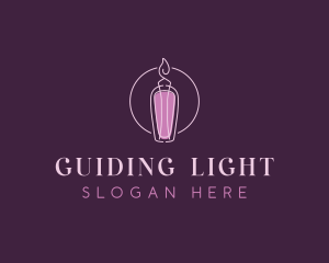 Candle Light Flame logo design