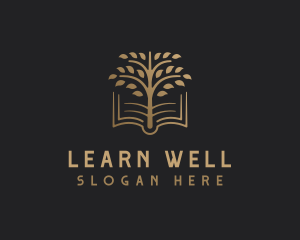 Book Tree Learning logo design