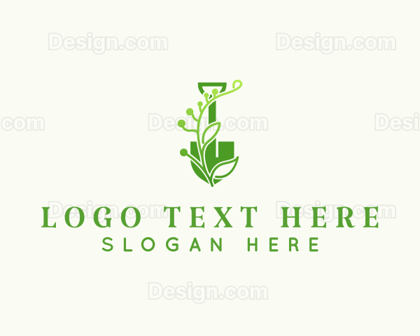 Gardener Shovel Plant Logo