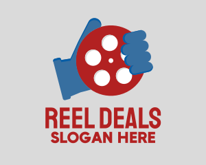 Film Reel Hand logo design