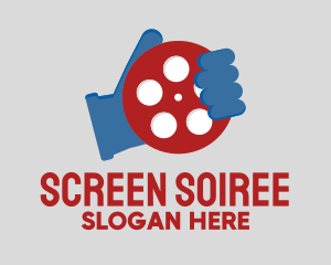 Film Reel Hand logo design