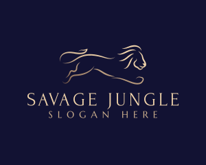 Lion Jungle Run logo design