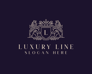 Luxury Lion Crest  logo design