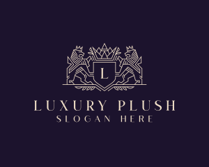 Luxury Lion Crest  logo design