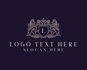 Lion - Luxury Lion Crest logo design