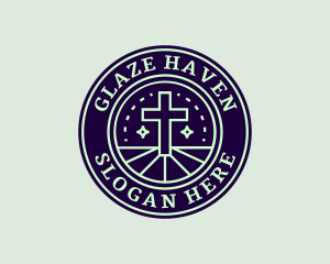 Catholic Religion Cross Logo