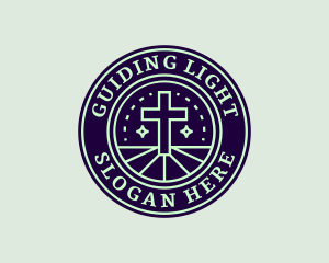 Catholic Religion Cross logo design