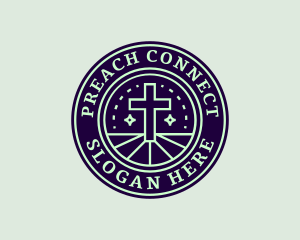 Catholic Religion Cross logo design