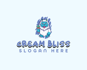 Yeti Ice Cream Monster logo design