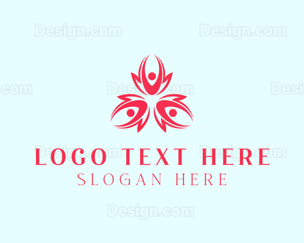Flower Yoga People Logo