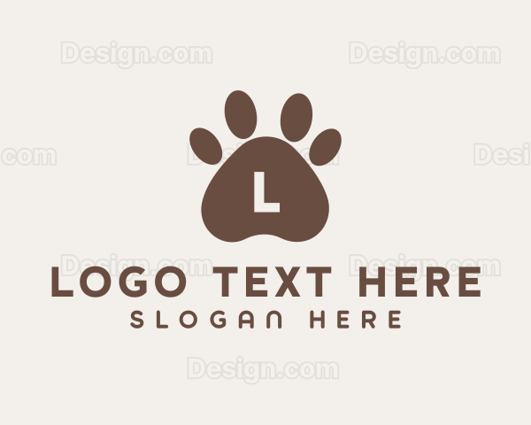 Pet Dog Paw Logo